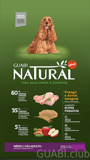 GUABI NATURAL Adulto Medio Frango/Arroz (Adult Medium Chicken/Rice) 20 kg.